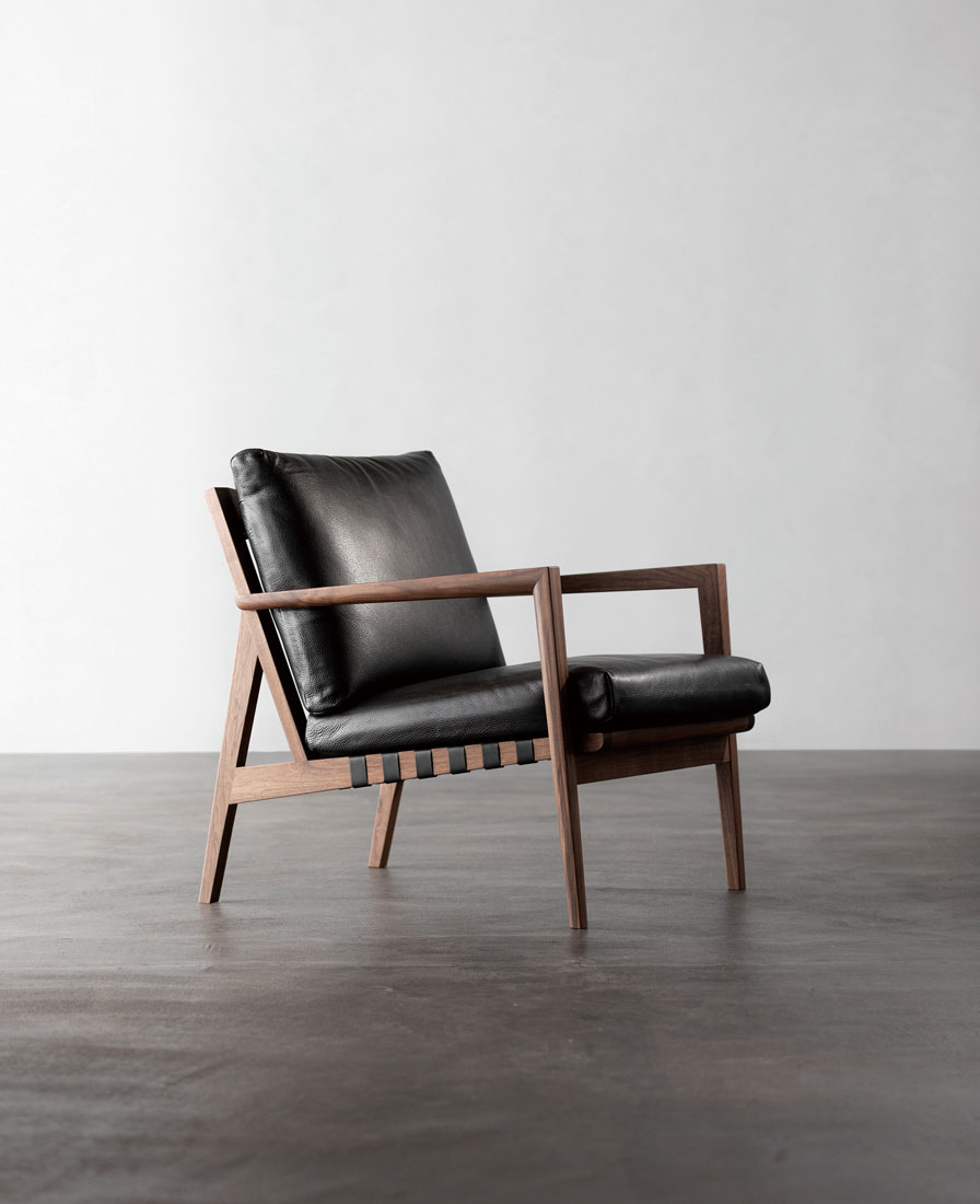 モデルルーム品ですRitzwell BLAVA Easy Chairs ウォールナット b